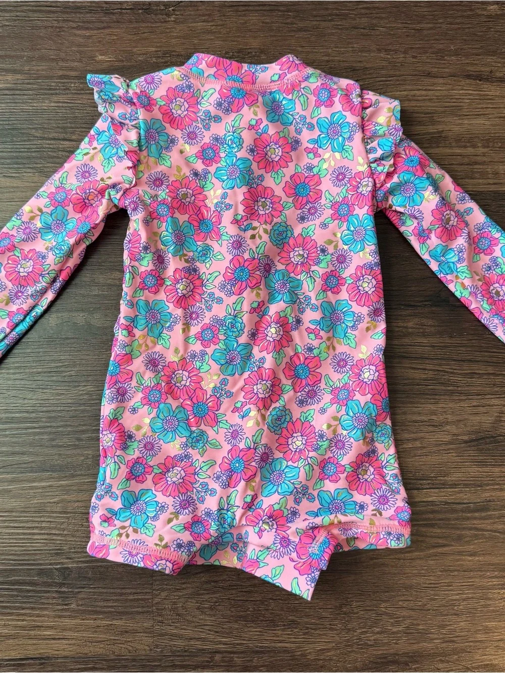 Tommy Bahama Rash Guard Swim Suit Long Sleeve Infant 18M Zip Pink Bathing Suit